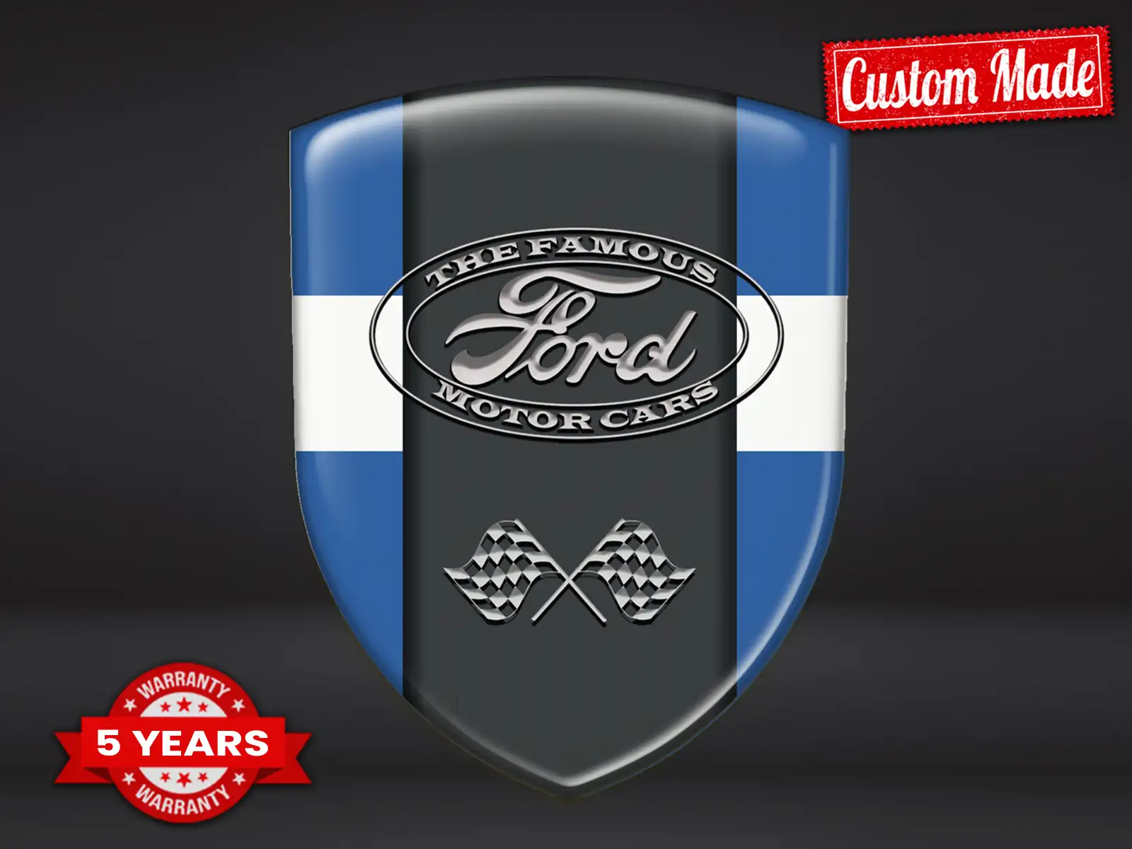 Ford Vinyle Auto Sur Mesure Résistant Design Moderne